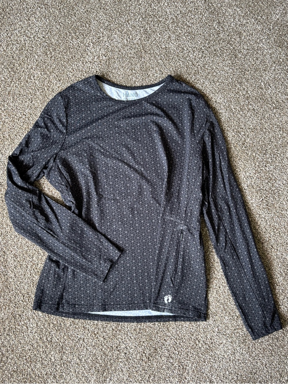 Hang Ten Black Long-Sleeve Surf Zipper Pocket UV Top